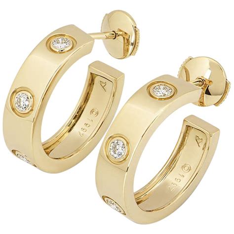 cartier love hoop earrings dupe|cartier love solitaire earrings.